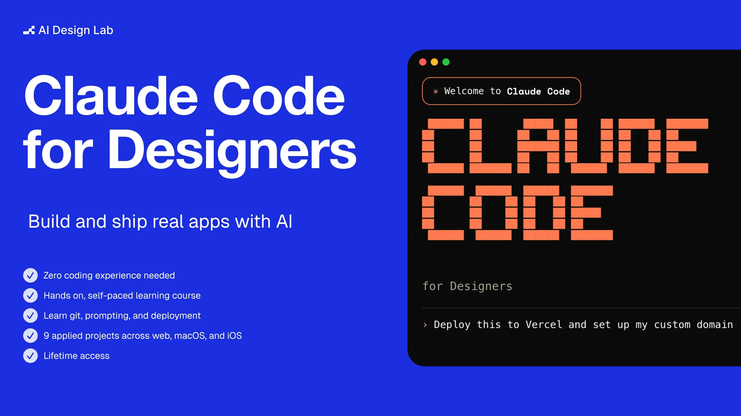 Claude Code for Designers: Build and ship real apps with AI